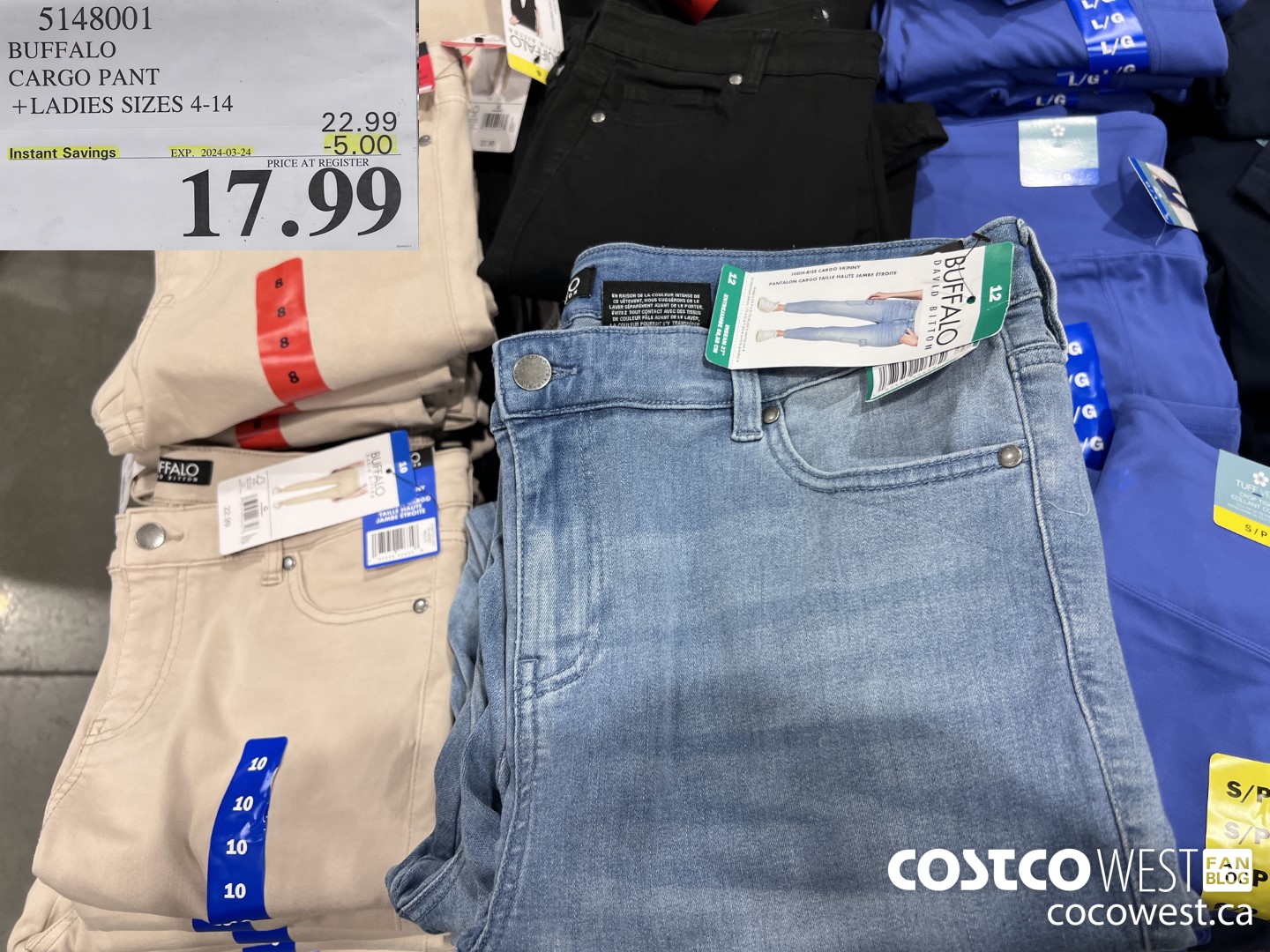 5148001 BUFFALO CARGO PANT LADIES SIZES 4-14 ($5.00 INSTANT SAVINGS EXPIRES ON 2024-03-24) $17.99