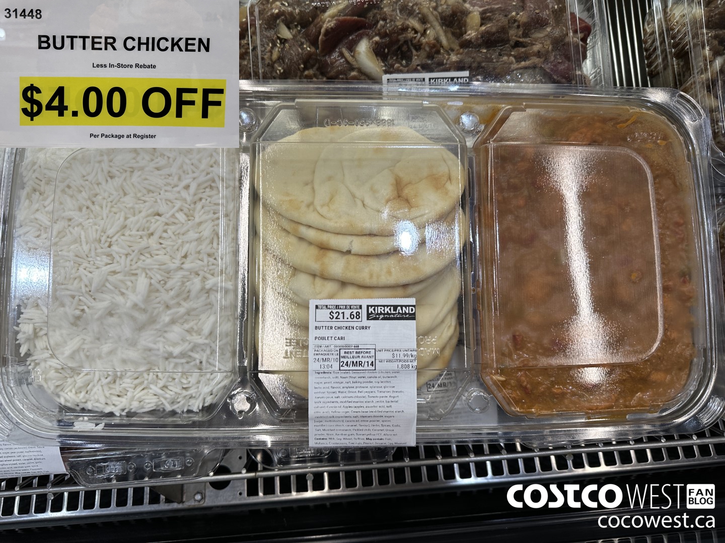 31448 BUTTER CHICKEN ($4.00 INSTANT SAVINGS)