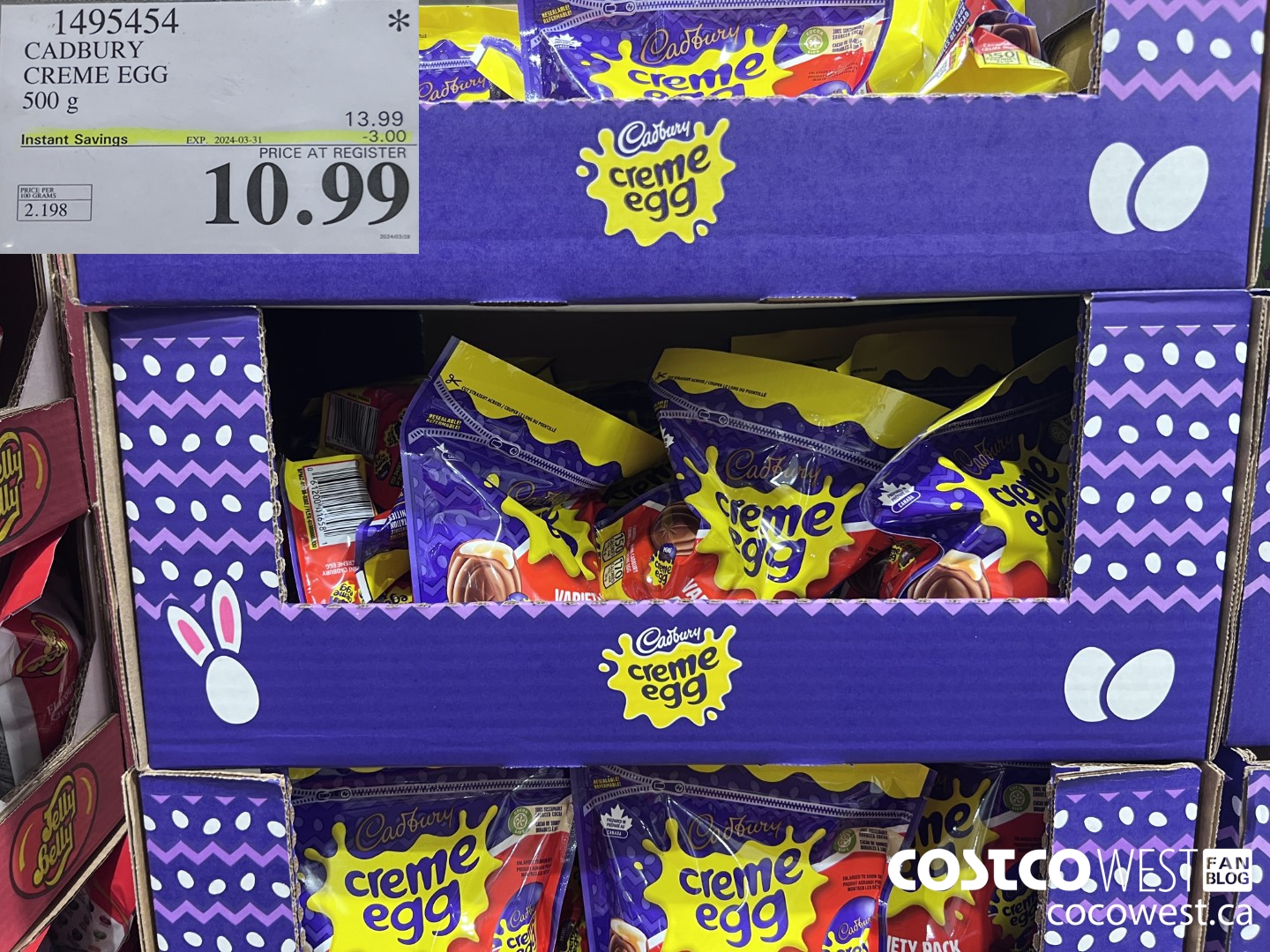1495454 CADBURY CREME EGG 500 g ($3.00 INSTANT SAVINGS EXPIRES ON 2024-03-31) $10.99