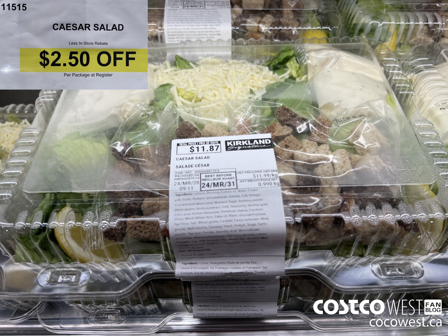 11515 CAESAR SALAD ($2.50 INSTANT SAVINGS)