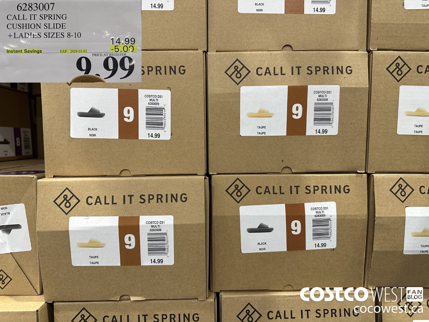 6283007 CALL IT SPRING CUSHION SLIDE LADIES SIZES 8-10 ($5.00 INSTANT SAVINGS EXPIRES ON 2024-03-03) $9.99