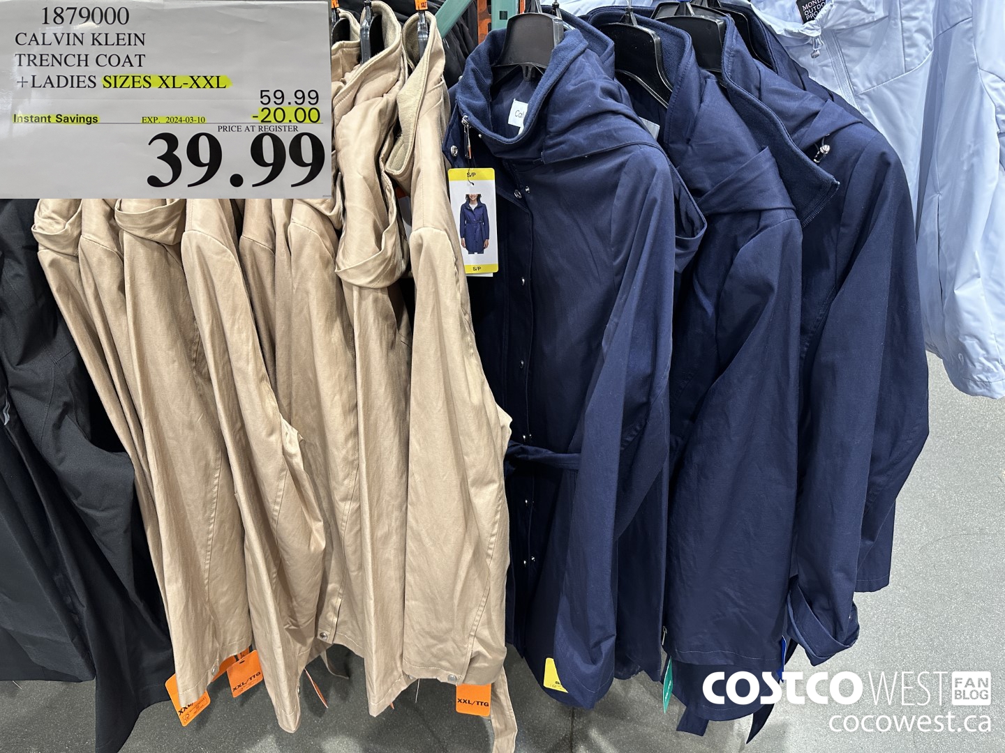 1879000 CALVIN KLEIN TRENCH COAT LADIES SIZES S-XXL ($20.00 INSTANT SAVINGS EXPIRES ON 2024-03-10) $39.99