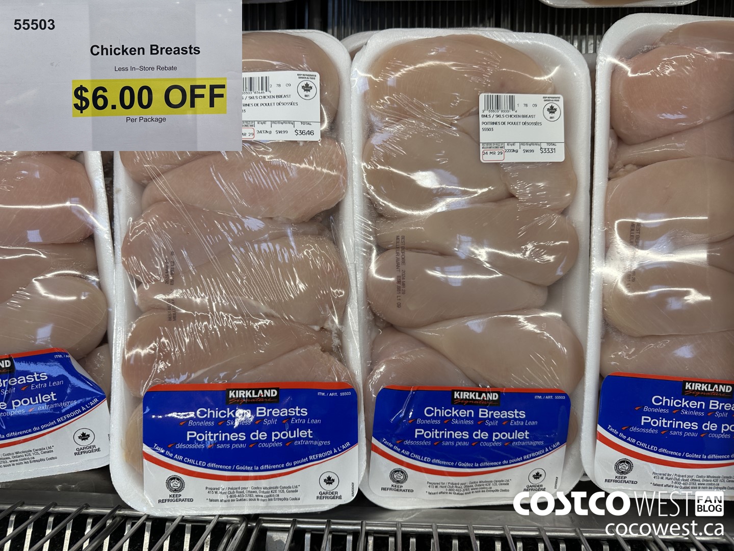 55503 CHICKEN BREASTS  ($6.00 INSTANT SAVINGS)