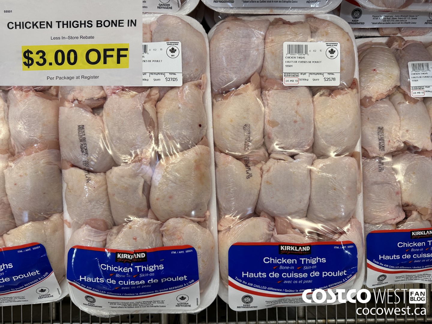 55501 CHICKEN THIGHTS BONE IN ($3.00 INSTANT SAVINGS)