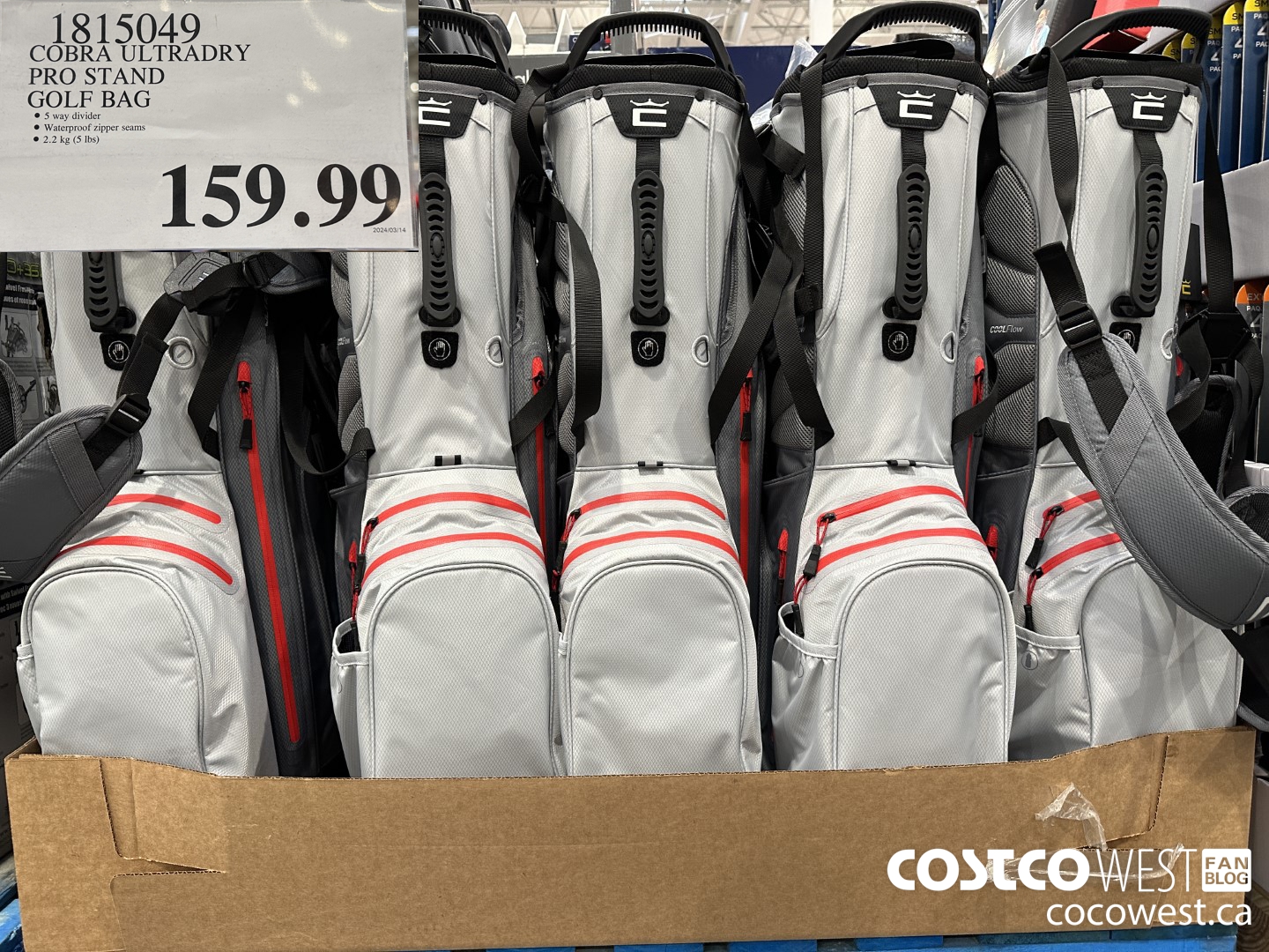 1815049 COBRA ULTRADRY PRO STAND GOLF BAG $159.99