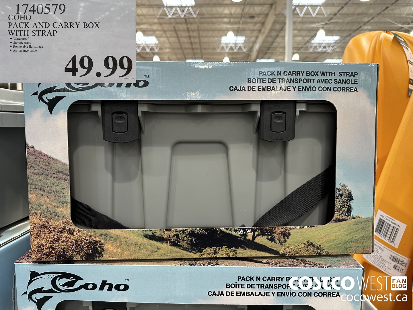 1740579 COHO PACK AND CARRY BOX WITH STRAP $49.99