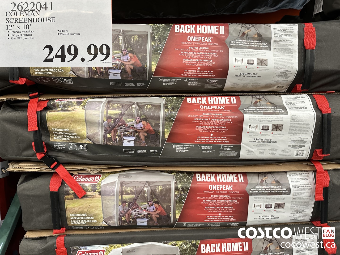 2622041 COLEMAN SCREENHOUSE 12' x 10' $249.99