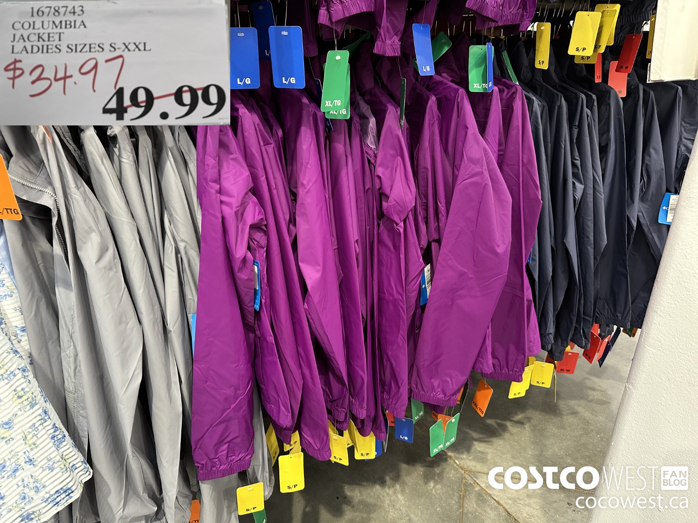 1678743 COLUMBIA JACKET LADIES SIZES S-XXL $34.97