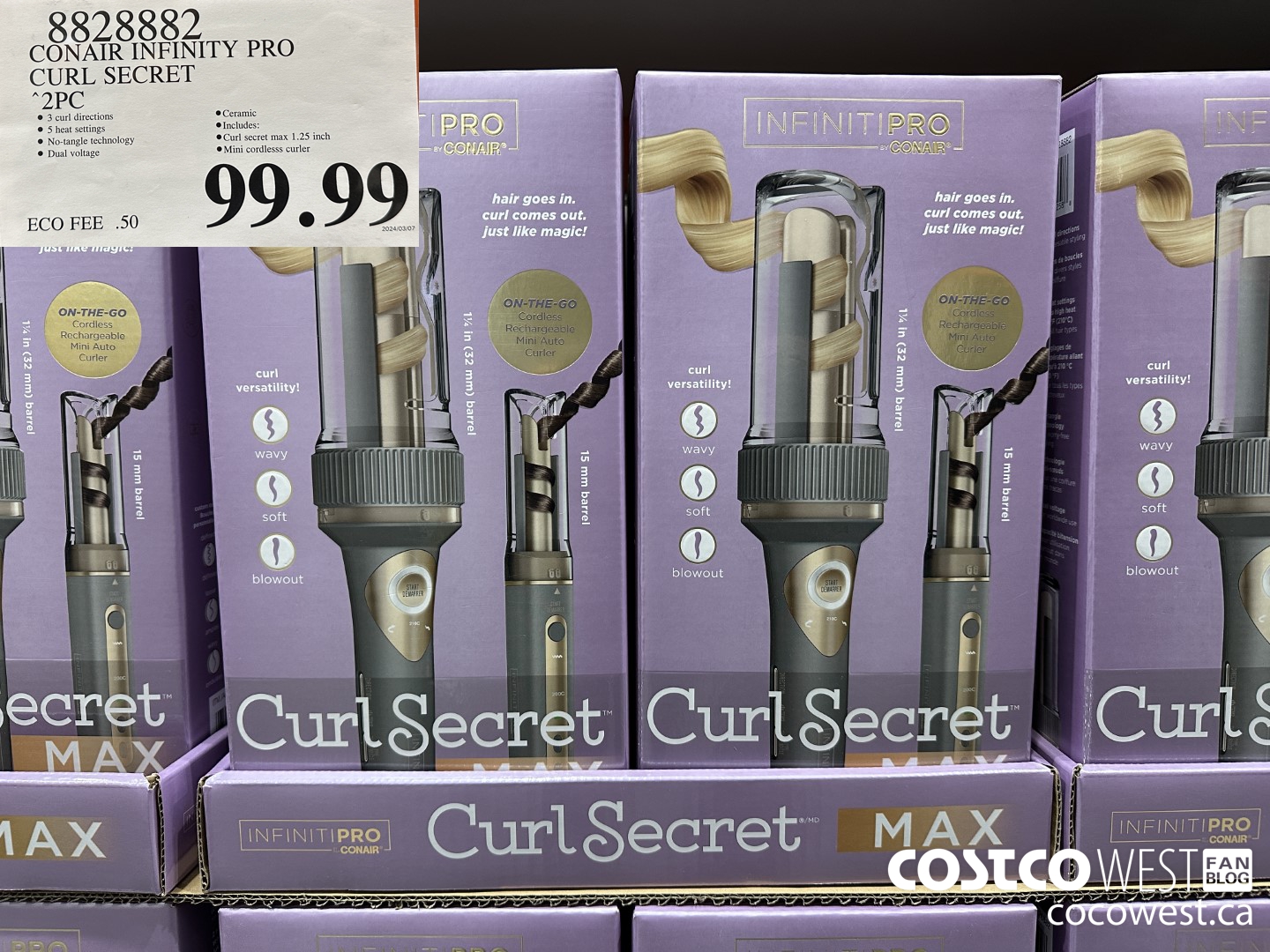 8828882 CONAIR INFINITY PRO CURL SECRET 2 PC $99.99