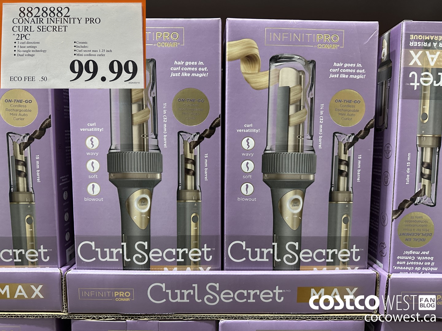 8828882 CONAIR INFINITY PRO CURL SECRET 2 PC $99.99