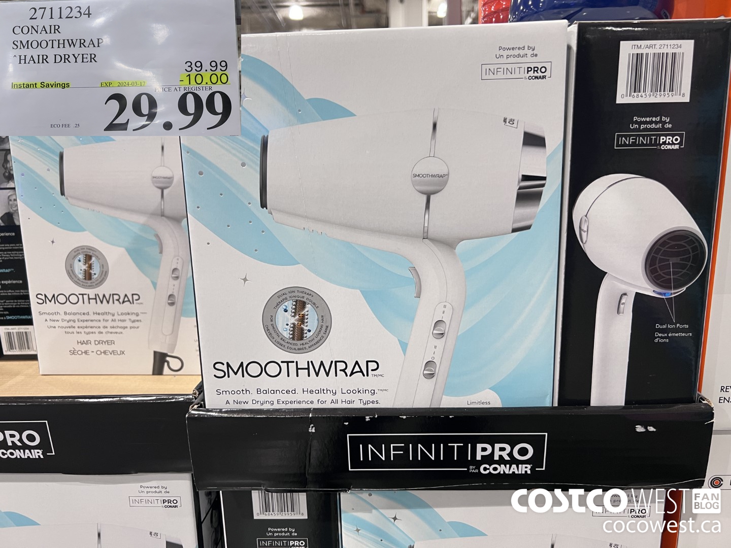 2711234 CONAIR SMOOTHWRAP HAIR DRYER ($10.00 INSTANT SAVINGS EXPIRES ON 2024-03-17) $29.99