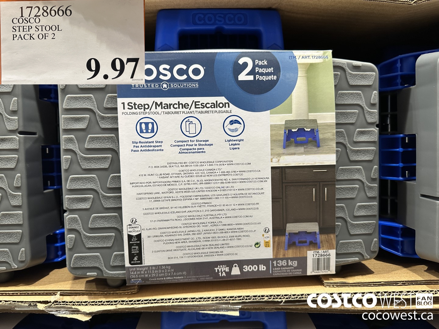 1728666 COSCO STEP STOOL PACK OF 2 $9.97