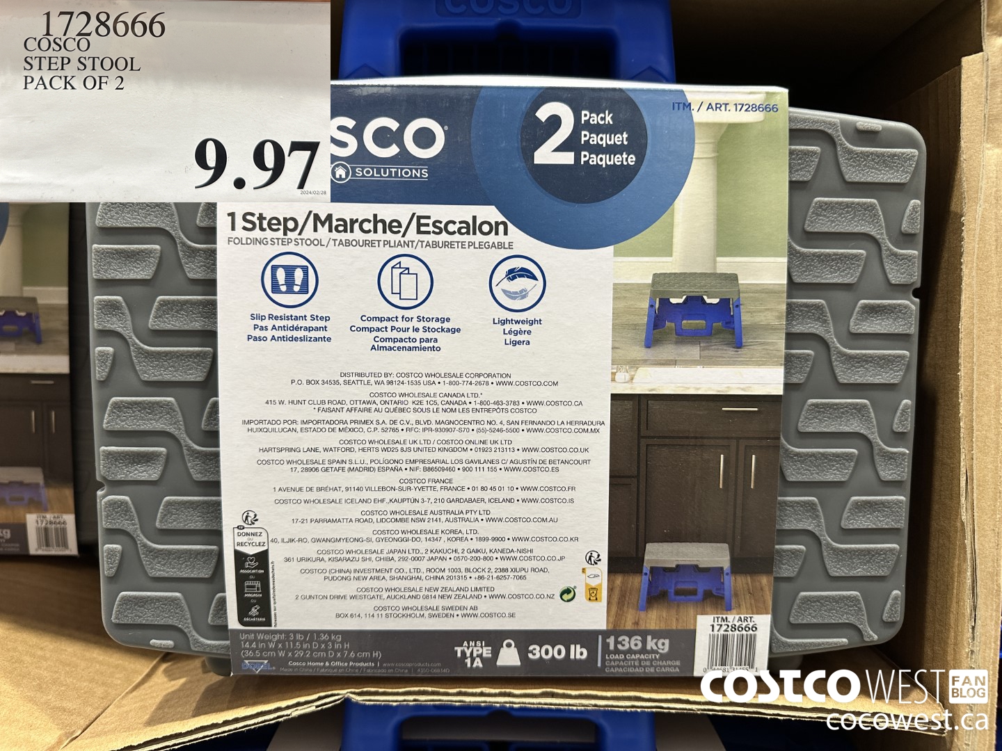 1728666 COSCO STEP STOOL PACK OF 2 $9.97
