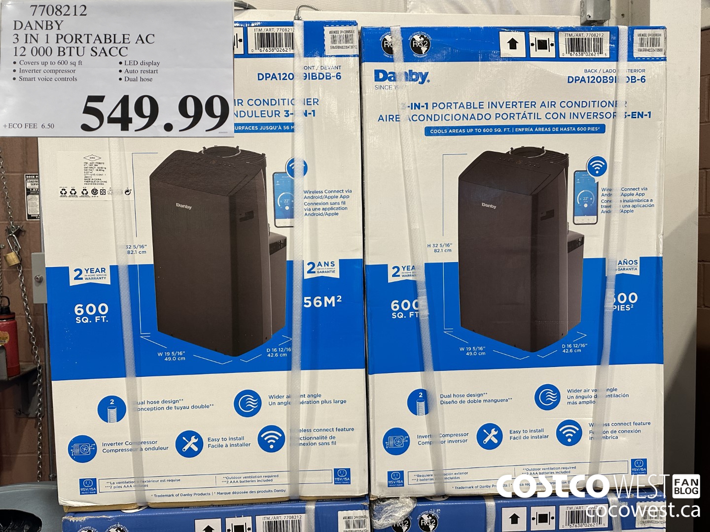 7708212 DANBY 3 IN 1 PORTABLE 12 000 BTU SACC $549.99