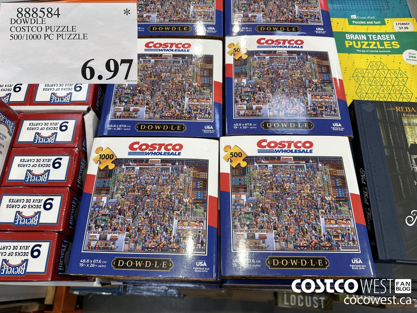 888584 DOWDLE COSTCO PUZZLE 500/1000 PC PUZZLE $6.97