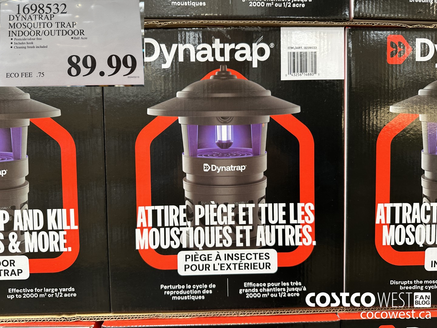 1698532 DYNATRAP MOSQUITO TRAP INDOOR/OUTDOOR $89.99