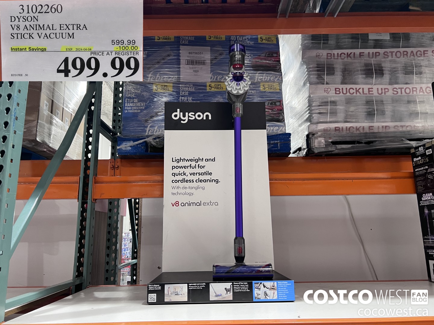 3102260 DYSON V8 ANIMAL EXTRA CORD-FREE VACUUM ($100.00 INSTANT SAVINGS EXPIRES ON 2024-04-04) $499.99