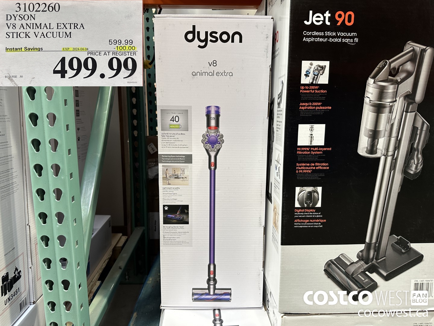 3102260 DYSON V8 ANIMAL EXTRA CORD-FREE VACUUM ($100.00 INSTANT SAVINGS EXPIRES ON 2024-04-04) $499.99