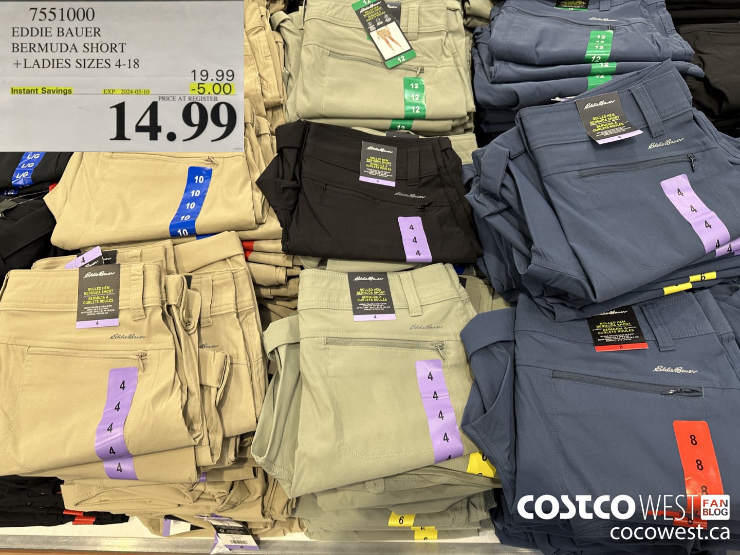 7551000 EDDIE BAUER BERMUDA SHORT LADIES SIZES 4-18 ($5.00 INSTANT SAVINGS EXPIRES ON 2024-03-10) $14.99