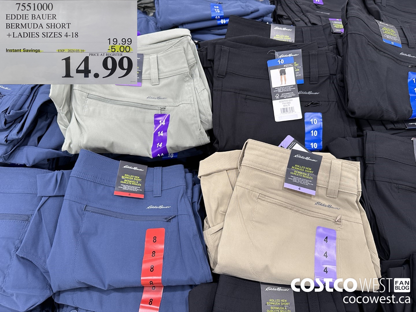 7551000 EDDIE BAUER BERMUDA SHORT LADIES SIZES 4-18 ($5.00 INSTANT SAVINGS EXPIRES ON 2024-03-10) $14.99