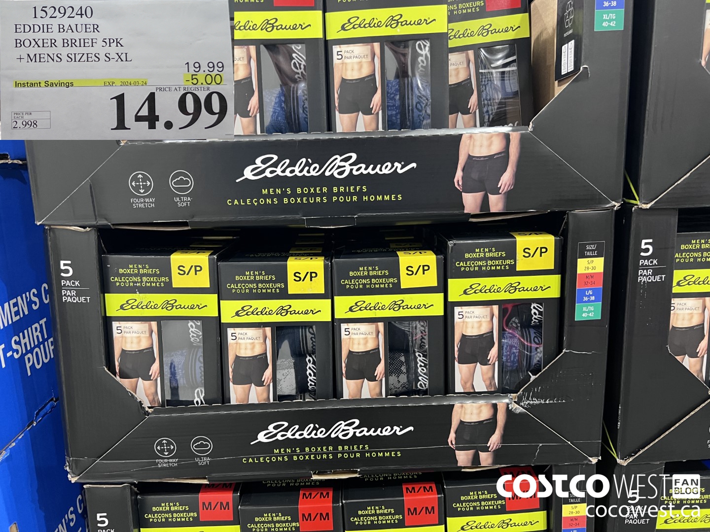 1529240 EDDIE BAUER BOXER 5PK MENS SIZES S-XL ($5.00 INSTANT SAVINGS EXPIRES ON 2024-03-24) $14.99