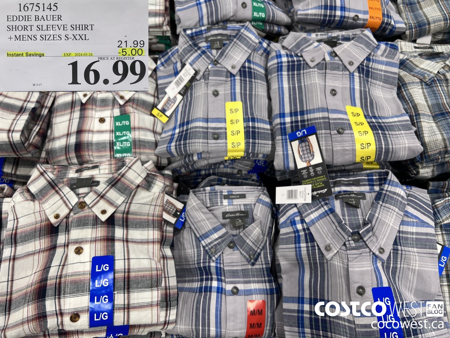 1675145 EDDIE BAUER SHORT SLEEVE SHIRT MENS SIZES S-XXL ($5.00 INSTANT SAVINGS EXPIRES ON 2024-03-24) $16.99