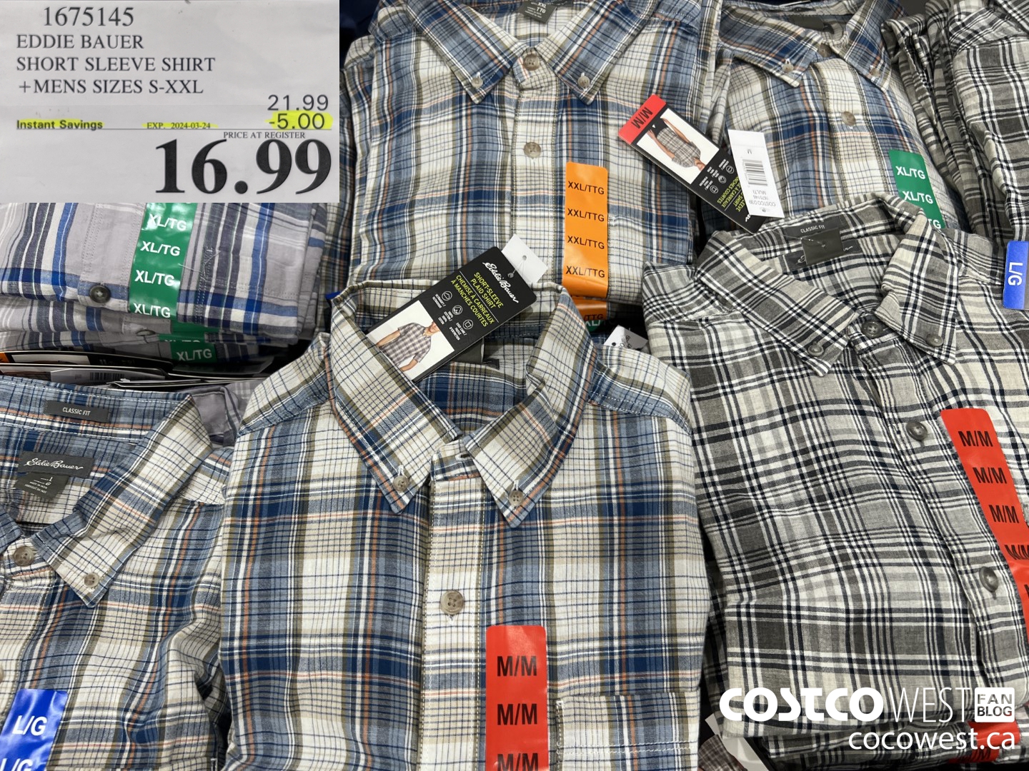 1675145 EDDIE BAUER SHORT SLEEVE SHIRT MENS SIZES S-XXL ($5.00 INSTANT SAVINGS EXPIRES ON 2024-03-24) $16.99