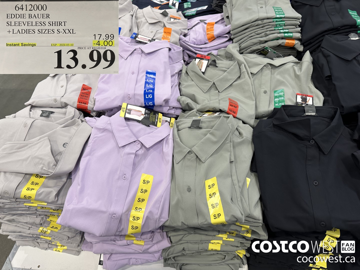 6412000 EDDIE BAUER SLEEVELESS SHIRT LADIES SIZES S-XXL ($4.00 INSTANT SAVINGS EXPIRES ON 2024-03-10) $13.99