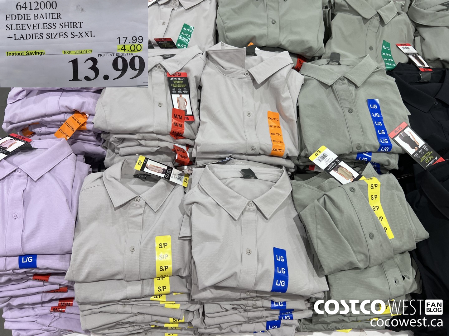 6412000 EDDIE BAUER SLEEVELESS SHIRT LADIES SIZES S-XXL ($4.00 INSTANT SAVINGS EXPIRES ON 2024-04-07) $13.99