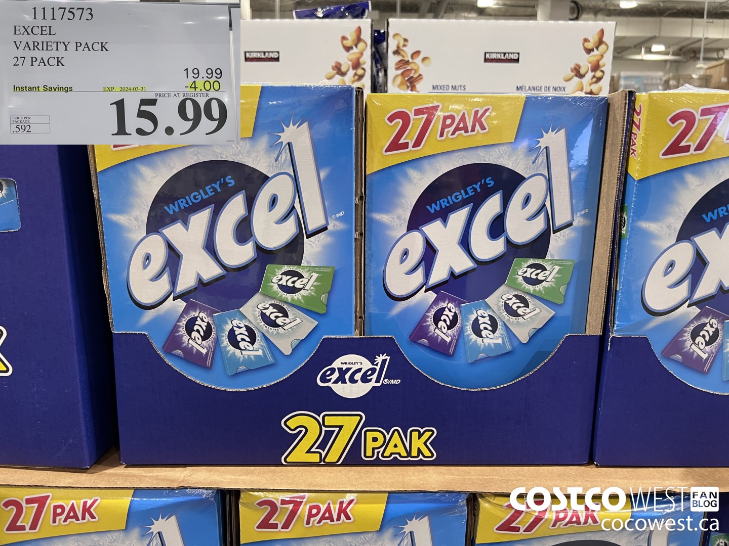 1117573 EXCEL VARIETY PACK 27 PACK ($4.00 INSTANT SAVINGS EXPIRES ON 2024-03-31) $15.99