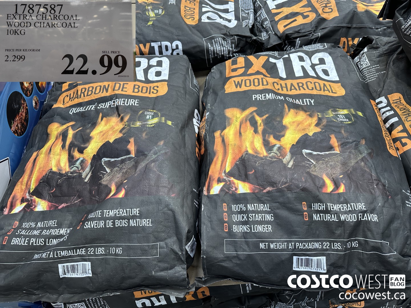 1787587 EXTRA CHARCOAL WOOD CHARCOAL 10KG $22.99