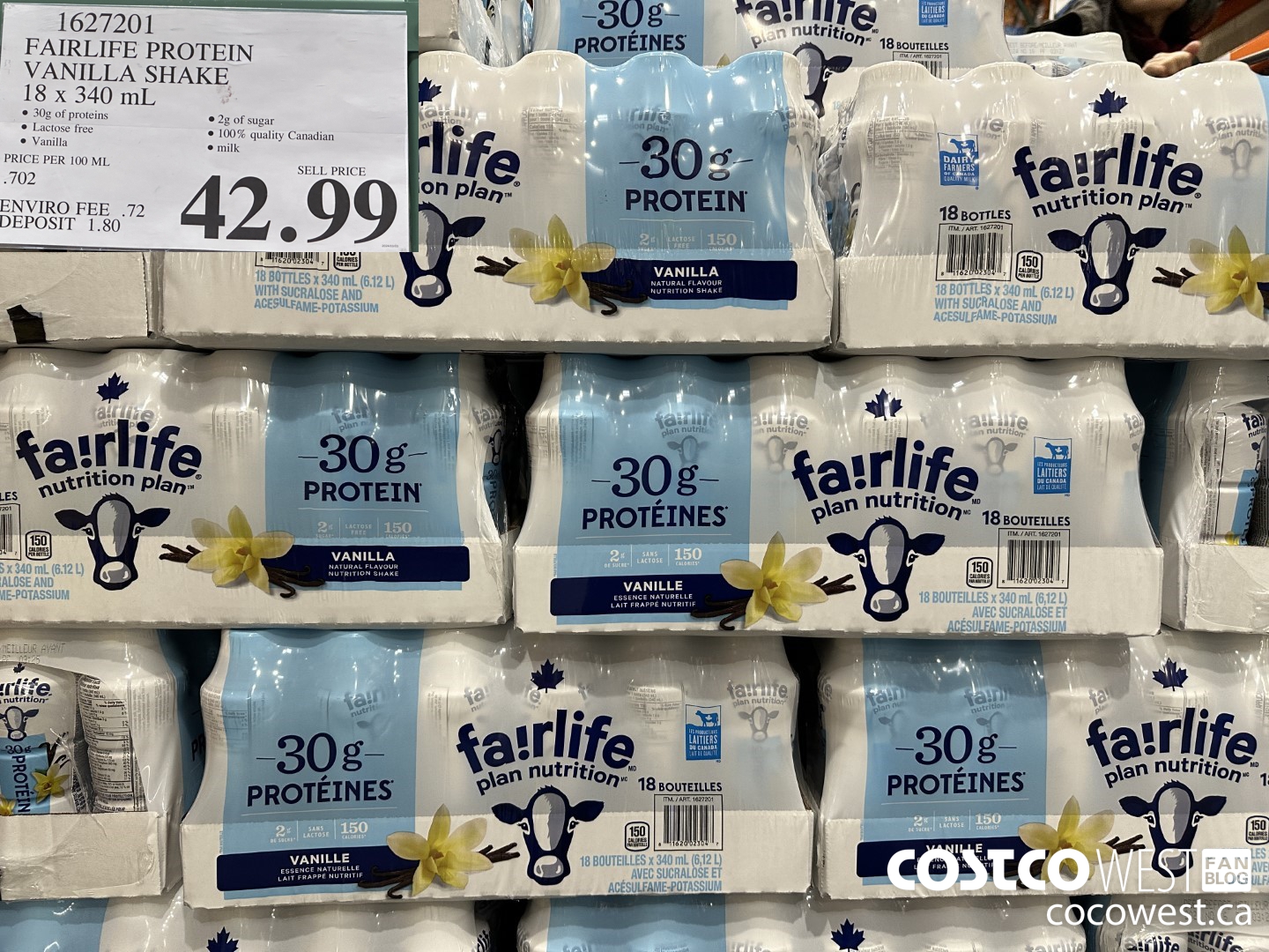 1627201 FAIRLIFE PROTEIN VANILLA SHAKE 18 X 340ML $42.99