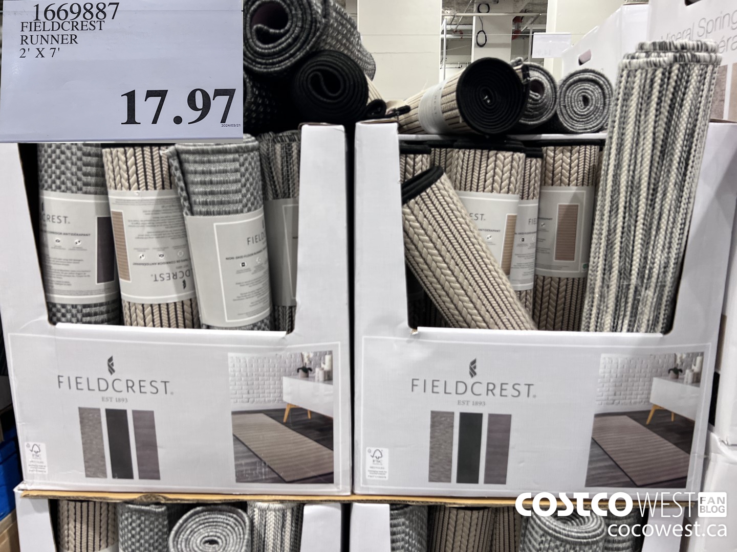 1669887 FIELDCREST RUNNER 2' X 7' $17.97