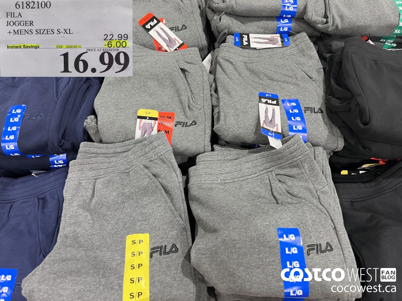 6182100 FILA JOGGER MENS SIZES M-XXL ($6.00 INSTANT SAVINGS EXPIRES ON 2024-03-31) $16.99