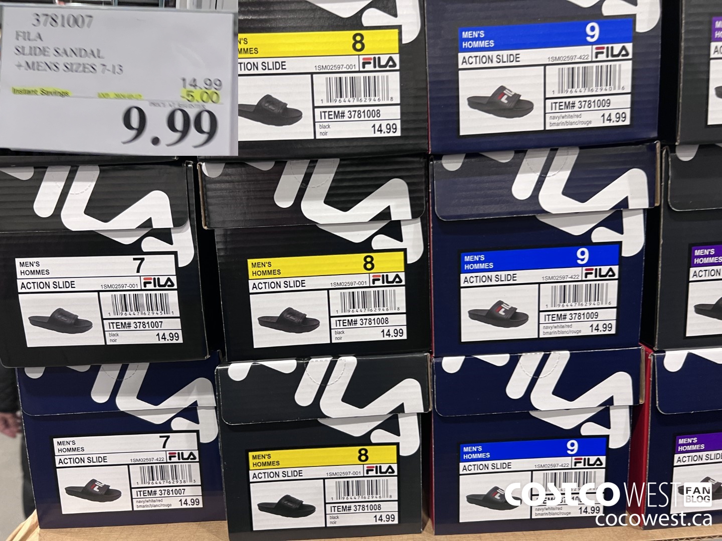 3781007 FILA SLIDE SANDAL MENS SIZES 7-13 ($5.00 INSTANT SAVINGS EXPIRES ON 2024-03-17) $9.99