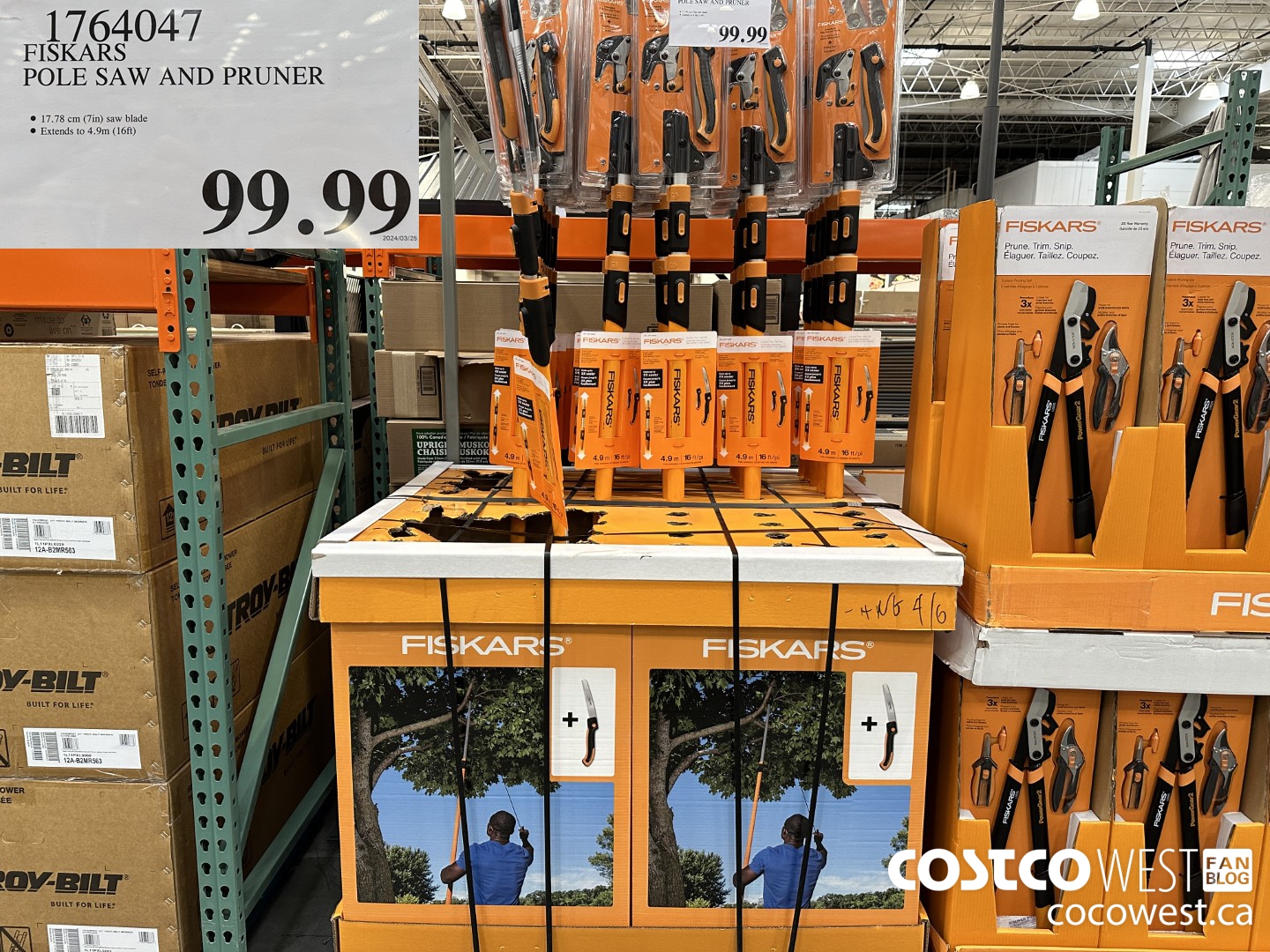 1764047 FISKARS POLE SAW AND PRUNER $99.99