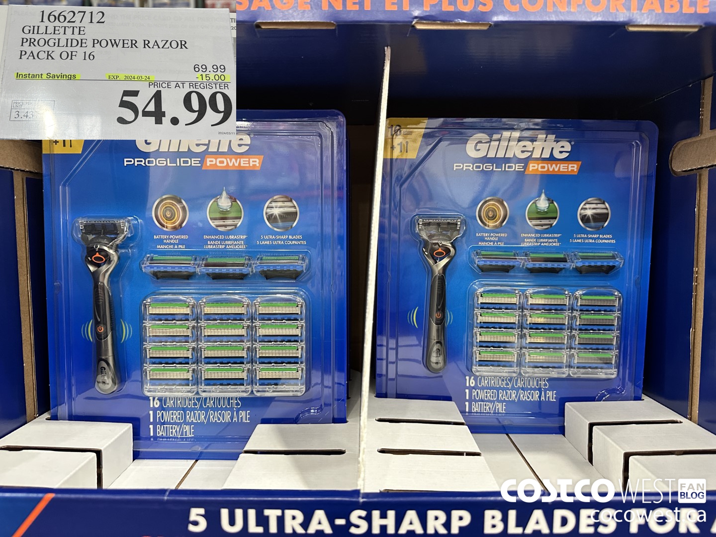 1662712 FUSION PROGLIDE POWER WITH HANDLE PACK OF 16 ($15.00 INSTANT SAVINGS EXPIRES ON 2024-03-24) $54.99