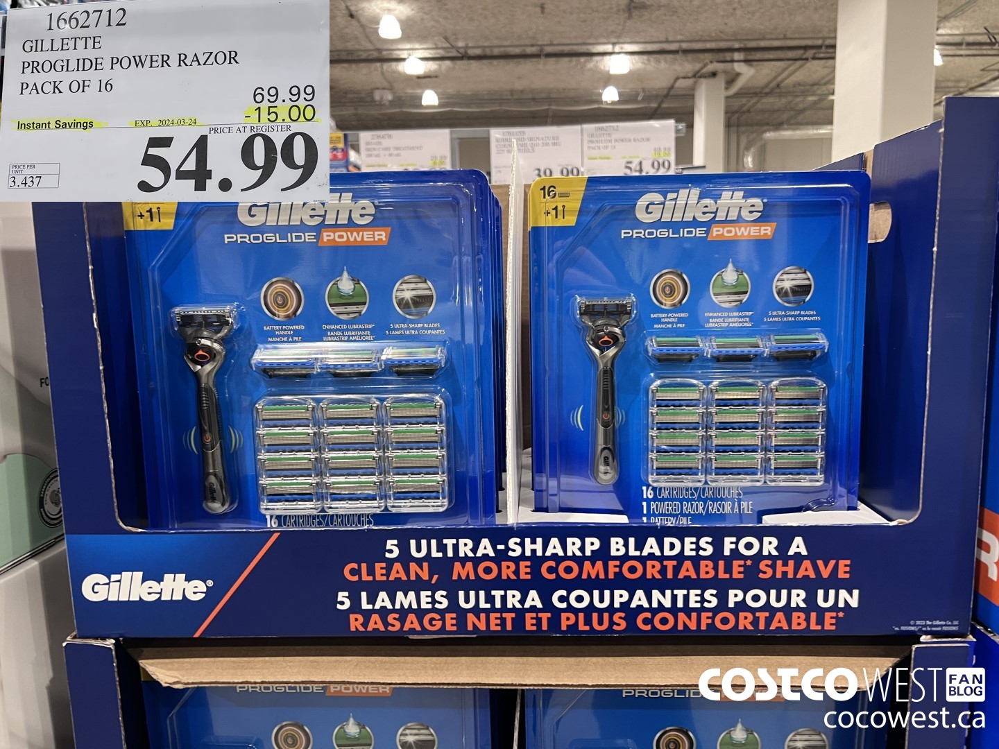 1662712 FUSION PROGLIDE POWER WITH HANDLE PACK OF 16 ($15.00 INSTANT SAVINGS EXPIRES ON 2024-03-24) $54.99