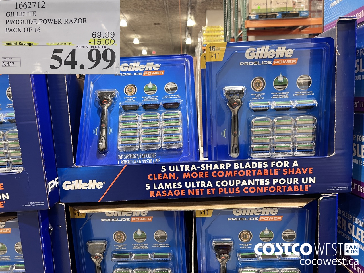 1662712 FUSION PROGLIDE POWER WITH HANDLE PACK OF 16 ($15.00 INSTANT SAVINGS EXPIRES ON 2024-03-24) $54.99