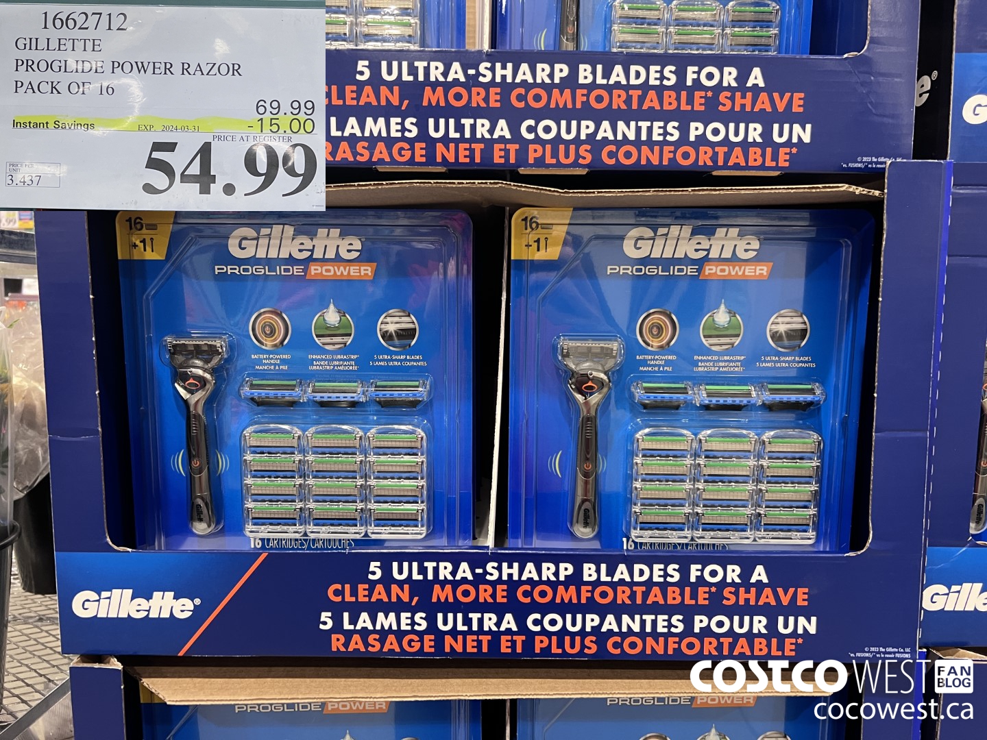 1662712 FUSION PROGLIDE POWER WITH HANDLE PACK OF 16 ($15.00 INSTANT SAVINGS EXPIRES ON 2024-03-31) $54.99