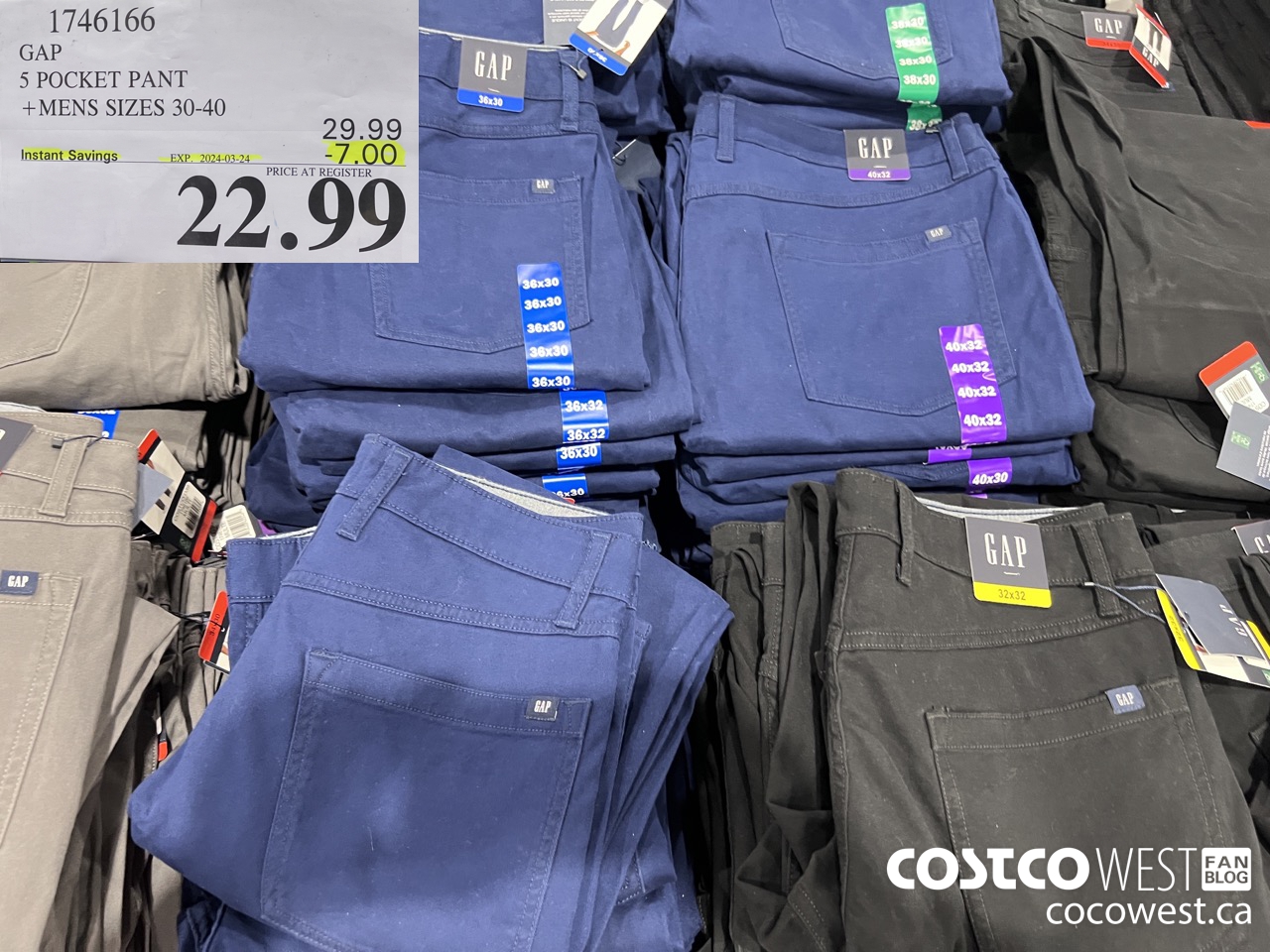 1746166 GAP 5 POCKET PANT MENS SIZES 30-40 ($7.00 INSTANT SAVINGS EXPIRES ON 2024-03-24) $22.99