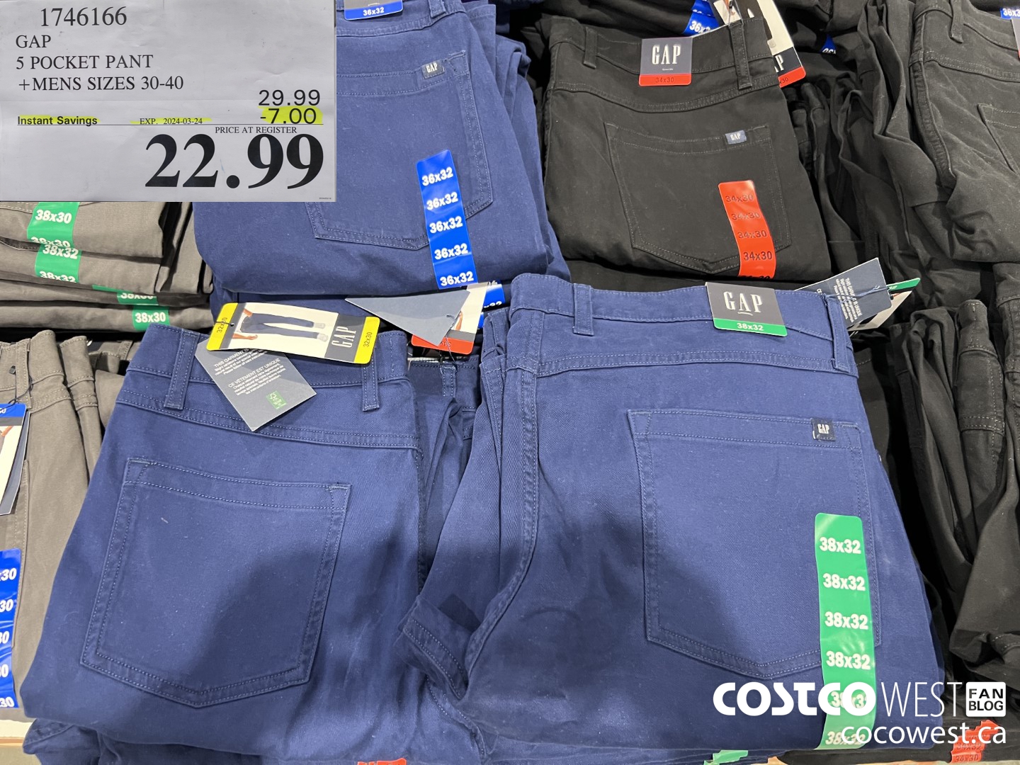 1746166 GAP 5 POCKET PANT MENS SIZES 30-40 ($7.00 INSTANT SAVINGS EXPIRES ON 2024-03-24) $22.99