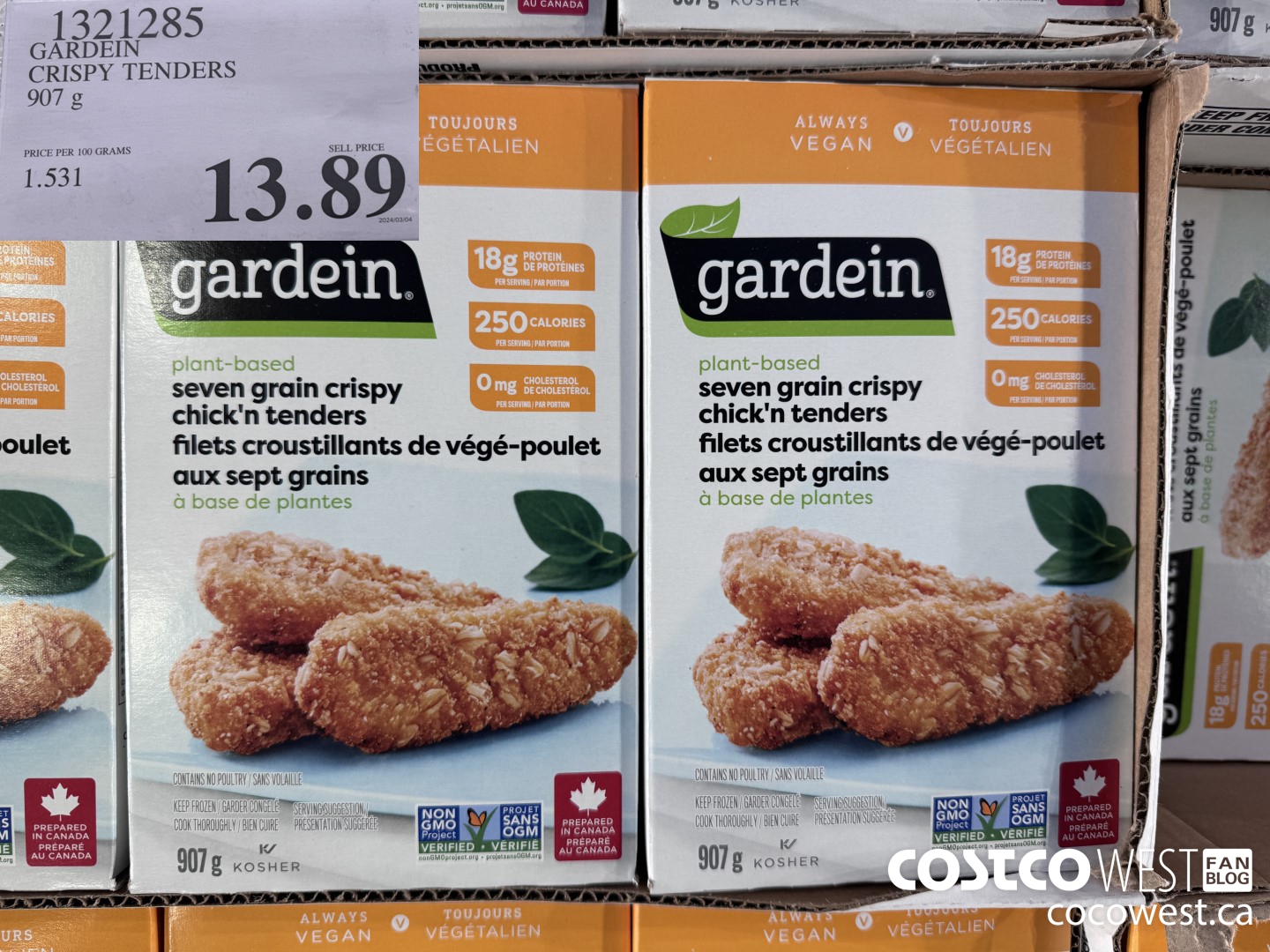1321285 GARDEIN CRISPY TENDERS 907 g $13.89