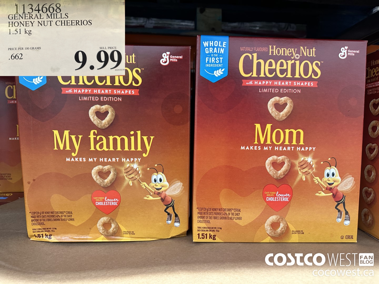1134668 GENERAL MILLS HONEY NUT CHEERIOS 1.51 kg $9.99