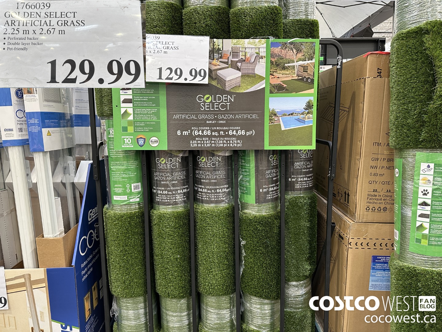 1766039 GOLDEN SELECT ARTIFICIAL GRASS 2.25 M X 2.67 M $129.99