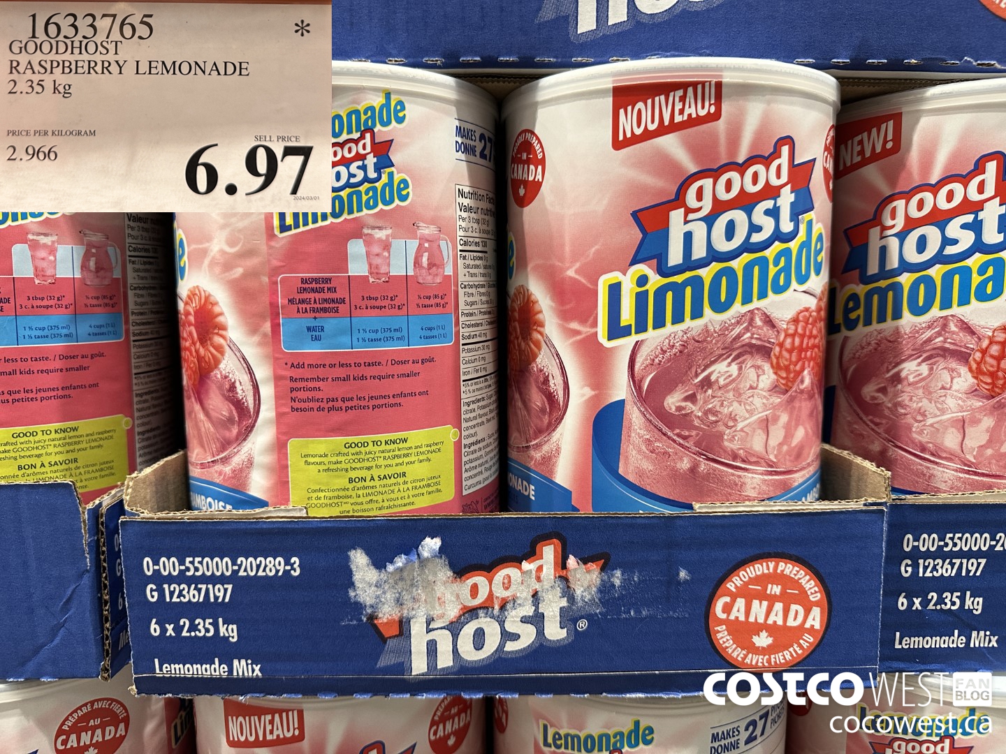 1633765 GOODHOST RASPBERRY LEMONADE 2.35 kg  $6.97