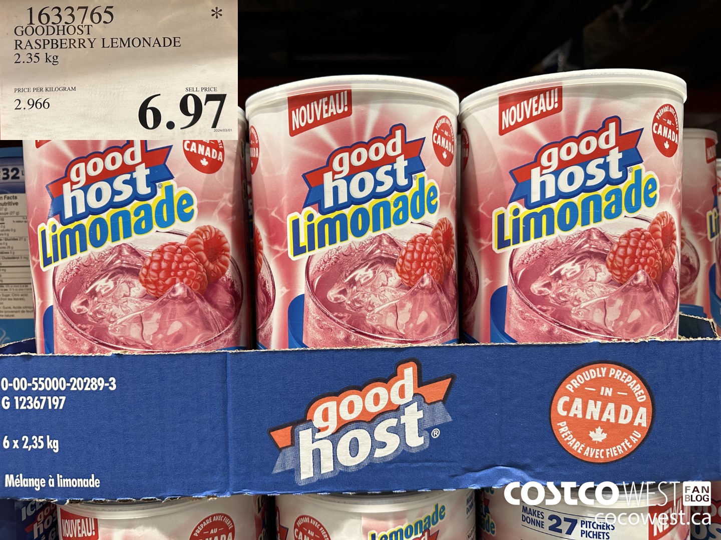 1633765 GOODHOST RASPBERRY LEMONADE 2.35 kg  $6.97