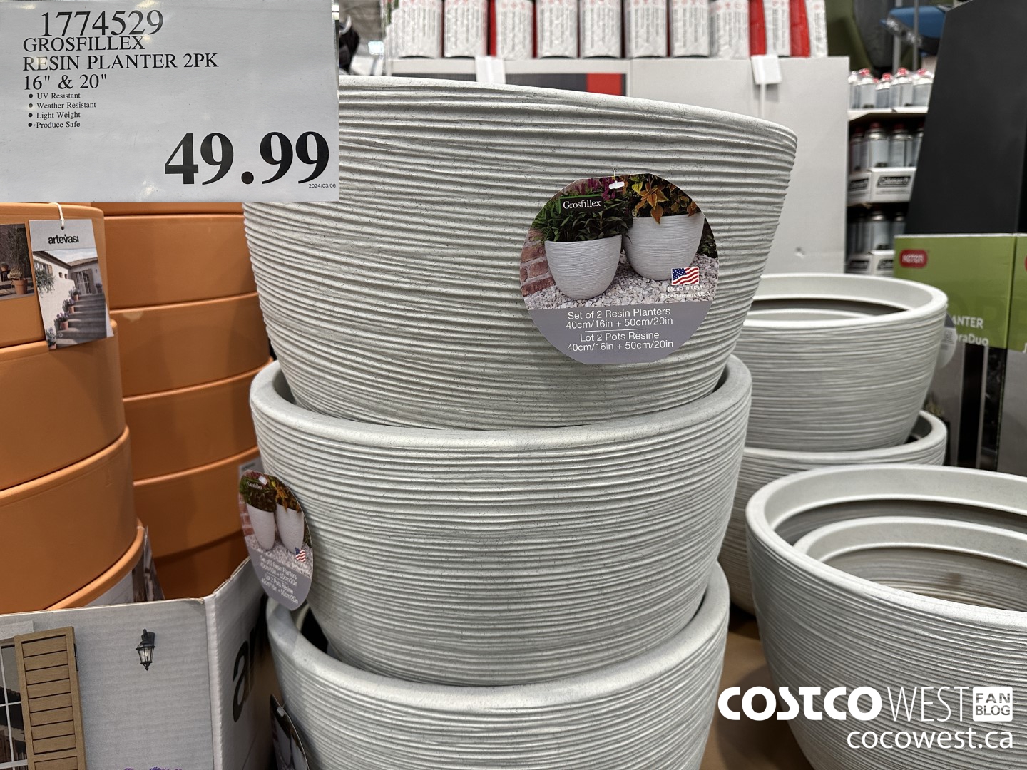 1774529 GROSFILLEX RESIN PLANTER 2PK 16