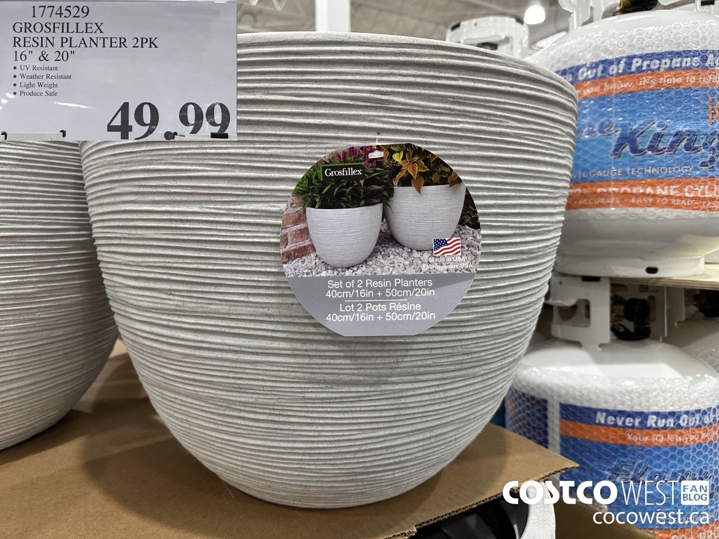 1774529 GROSFILLEX RESIN PLANTER 2PK 16