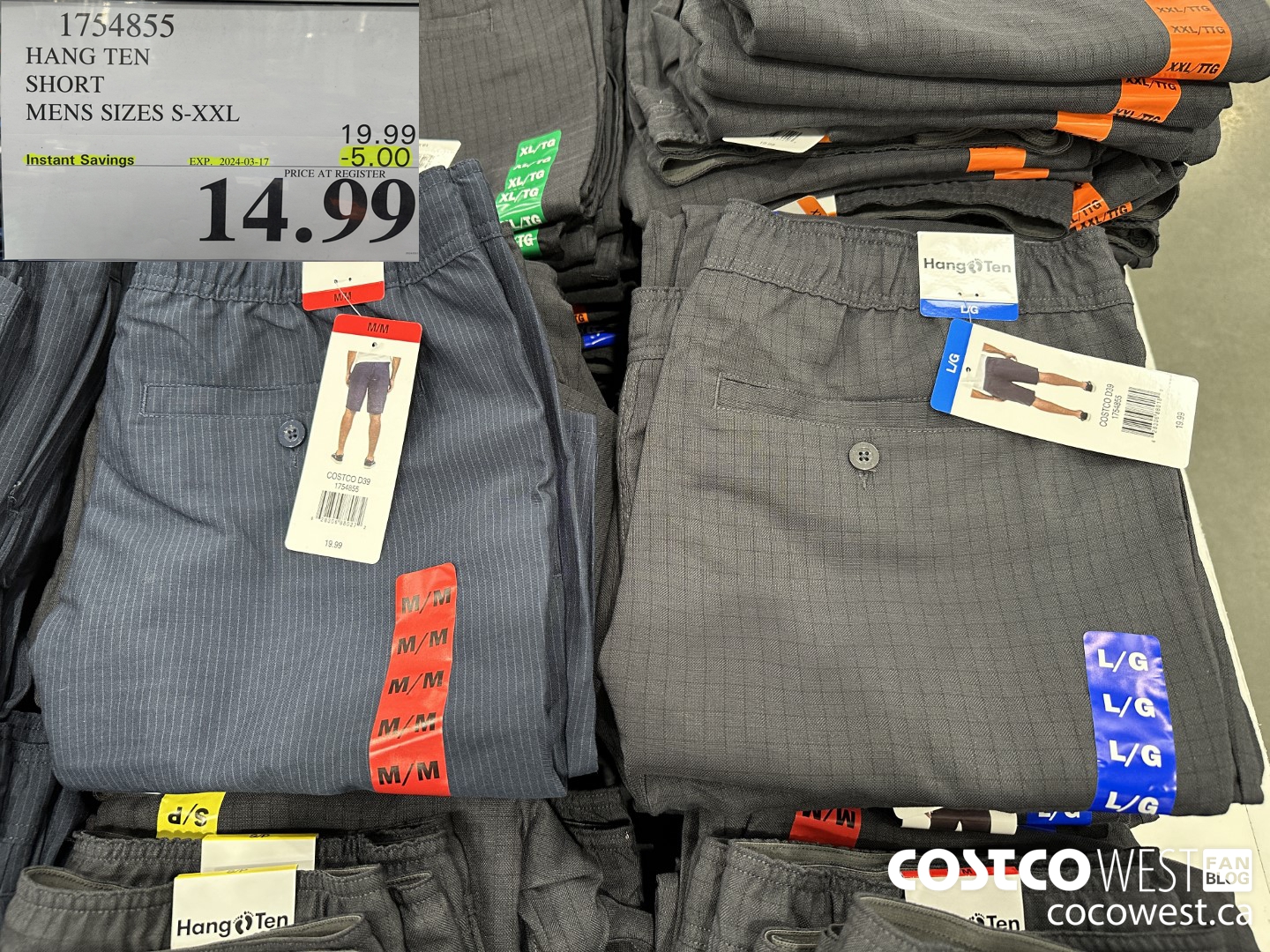 1754855 HANG TEN SHORT MENS SIZES S-XXL ($5.00 INSTANT SAVINGS EXPIRES ON 2024-03-17) $14.99